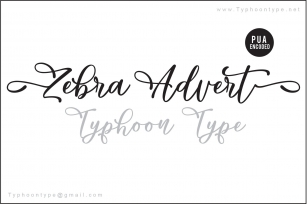 Zebra Advert font Font Download