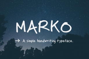 Marko Handwriting Typeface Font Download