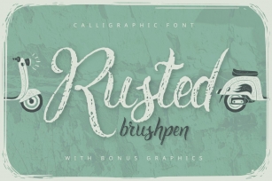 Rusted brushpen script + bonus Font Download
