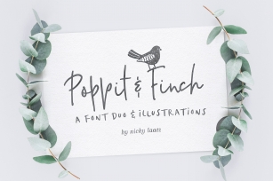 Poppit  Finch  Illustrations Font Download