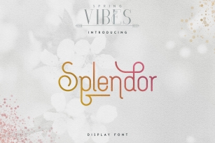 [Spring Vibes] Splendor -30% Font Download