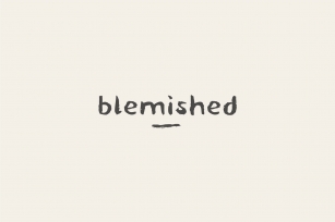 Blemished // brush font Font Download