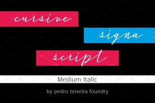 Cursive Signa Script Medium Italic Font Download