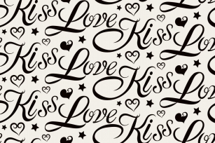 Kiss, Love, Lettering, Design Font Download