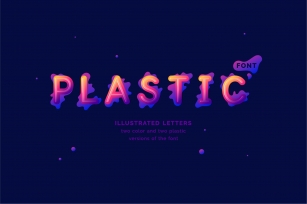 Plastic font / Illustrated letters Font Download