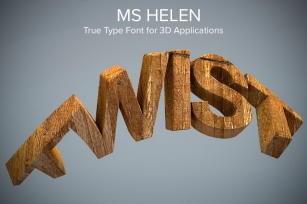 MS Helen Typeface for 3D Font Download