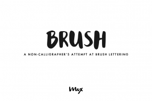 Brush —An Attempt at Brush Lettering Font Download