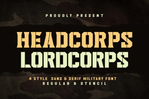 Headcorps  Lordcorps /Military Font Download
