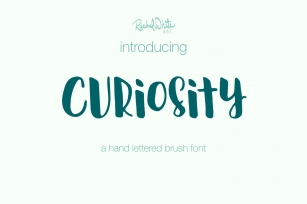 Curiosity, hand lettered brush font Font Download