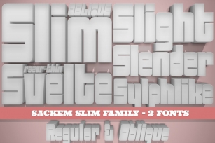 Sackem Slim Family Font Download