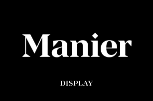 Manier – Sharp Serif Typeface Font Download