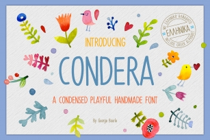 CONDERA CONDENSED HANDMADE FONT Font Download
