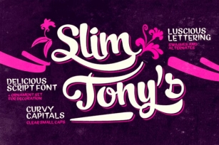 Slim Tony SALE -33% off Font Download
