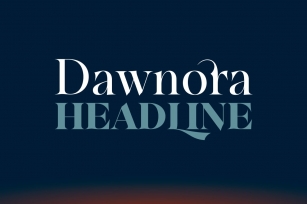 Dawnora Headline Font Download