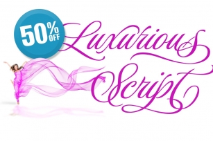 Luxurious Script Sale 50% OFF Font Download