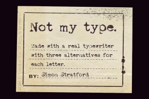 Not my type font Font Download