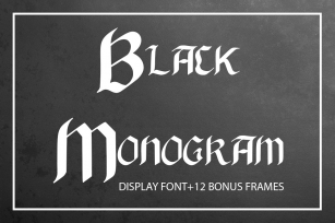Black Monogram Creator with Frames Font Download