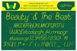 beauty and the best font Font Download