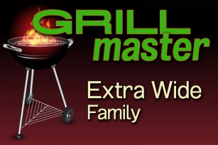 Grillmaster Extra Wide Family Font Download