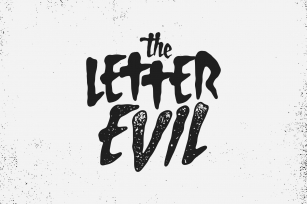The Letter Evil Font Download