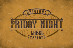 Friday Night Vintage Label Typeface Font Download