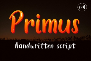 Primus SVG handwritten script Font Download
