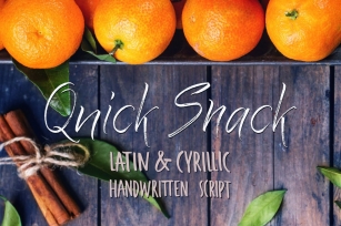 Quick Snack Script Latin  Cyrillic Font Download