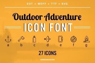 Outdoor Adventure Icon Font Download