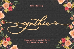 Cynthia script Font Download