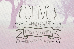 Olive Hand Drawn + Decorations Font Download
