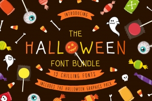 Halloween Bundle+FREE Graphics Font Download