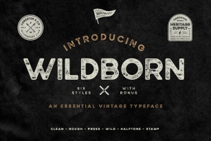 Wildborn Vintage Sans Typeface Font Download