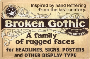 FHA Broken Gothic Family Font Download