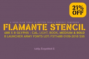 Flamante Stencil -4 fonts- Font Download