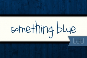 Something Blue Bold Font Download