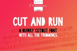CUT AND RUN font Font Download