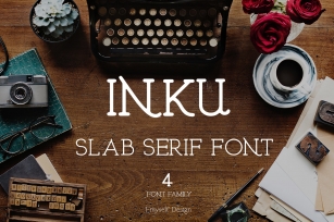 Inku font ( 4 font family) Font Download