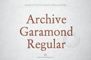 Archive Garamond Regular Pro Font Download