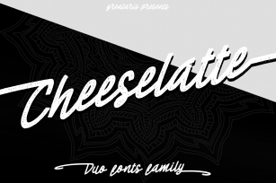 Cheese latte font duo Font Download