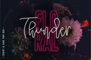 Floral Thunder Duo Font Download