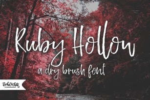 Ruby Hollow, a dry brush font Font Download