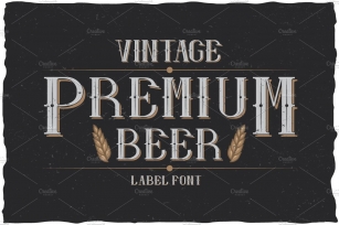 Premium Beer Vintage Label Typeface Font Download
