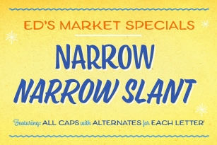 Ed's Market Narrow Slant Font Download