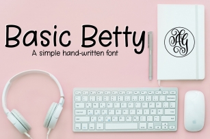 Basic Betty handwriting font Font Download
