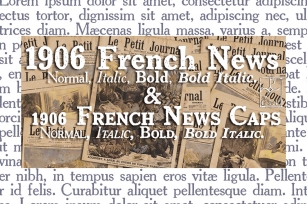 1906 French News OTF Family Font Download