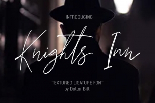 Knights Inn. Textured brush font. Font Download
