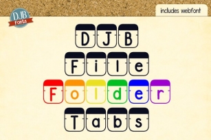 DJB File Folder Tabs Font Download