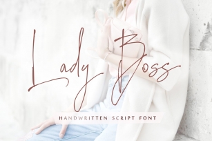 Lady Boss feminine font + Extras Font Download