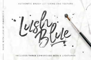 Lush Blue Textured Brush Script Font Download