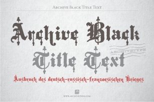 Archive Black Title Text Font Download